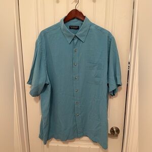 Men's Roundtree & Yorke travel smart dress/casual shirt XL 75% modal SOFT !‎